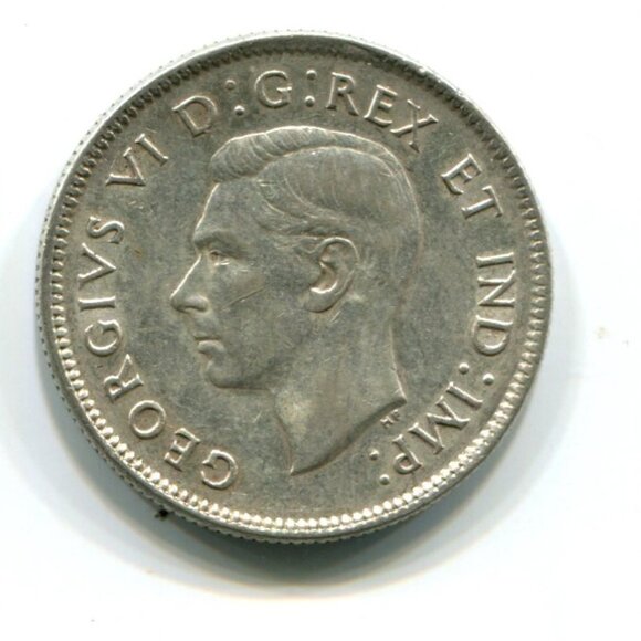 1939 Canada Silver 25 Cent Coin (#1617) - Picture 2 of 2